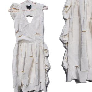 $600 CYNTHIA ROWLEY Silk Ribbon Dress Cutouts TLC!